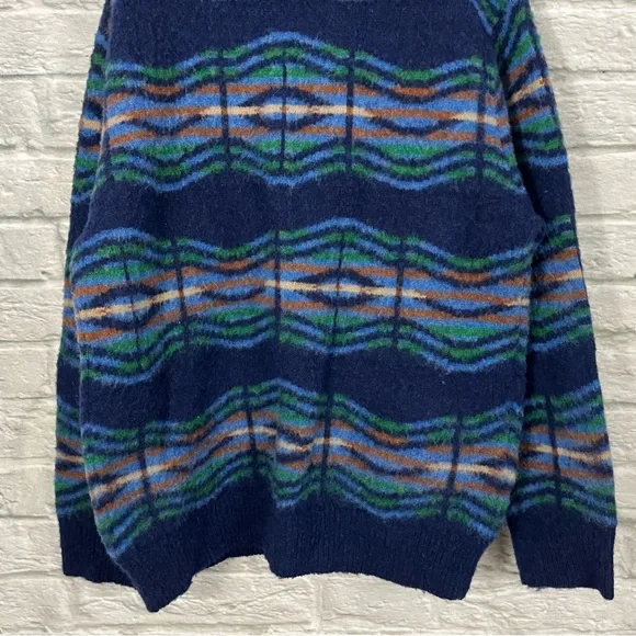 Howlin’ Men’s XL Out of This World Cardigan - Magic Blue - 100% Scottish Wool - Picture 13 of 16